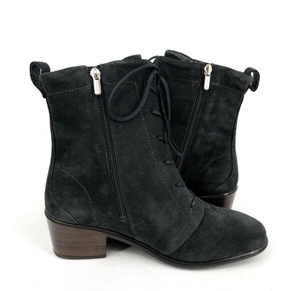 NAOT Womens Majesty Mid Calf Boots US 9 EU 40 Charcoal Suede Lace Up NIB - Picture 4 of 11